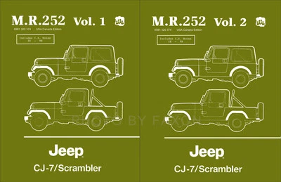 FAXON AUTO LITERATURE 1984 1985 1986 Jeep CJ7 Shop Manual CJ 7 Scrambler Renegade MR252 Repair Service