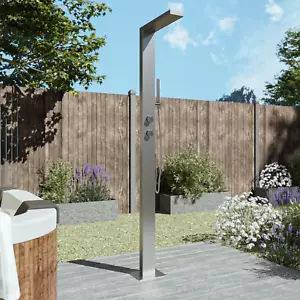 Chrome Thermostatic Outdoor Shower with Pencil Hand Shower BUN/BeBa_28530/91200 - Picture 1 of 3