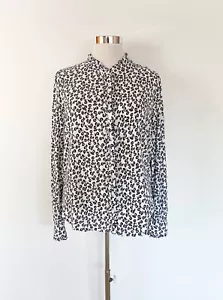 BODEN Mezcla Algodón Jersey Manga Larga Volantes Blusa Camisa Top / UK 22 / AU 22, 24 - Imagen 1 de 8