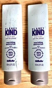 2x Gillette Men's Moisturizer Planet Kind Nourishing Cucumber Vitamin E 5 fl oz - Picture 1 of 2