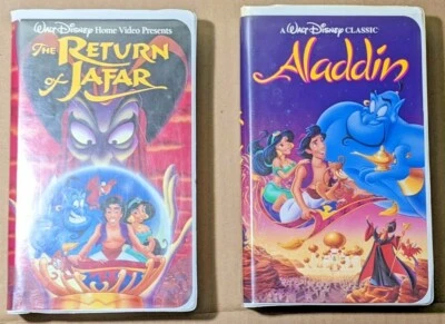 Aladdin; and The Return of Jafar: Lot of 2 VHS Foto 1 de 4
