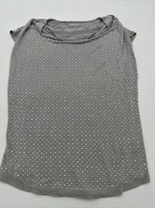 International Concepts Blouse Women Medium Brown Solid Rhinestones…#7778 - Picture 1 of 8