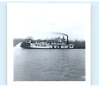 Vintage Photo 1956, Sternwheel Steam Driven Towboat Ohio River, 3x3, Black White