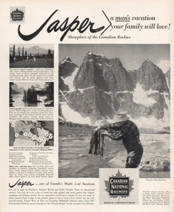 1956 Canadian National Railways: Jasper Canadian Rockies Vintage Print Ad - Picture 1 of 1