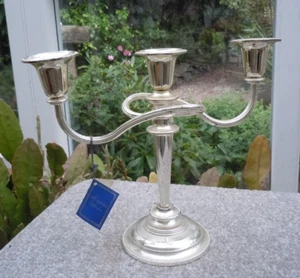 Mayfair Silver Plated Giftware 3 Arm Candelabra 9inch / 23cm high - Picture 1 of 7
