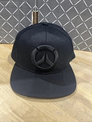 Gorra Blizzard Entertainment Overwatch para hombre jugador ajuste elástico sombrero todo negro Foto 1 de 4