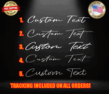 CUSTOM WINDSHIELD BANNER LETTERING FANCY SCRIPT VINYL DECAL STICKER TEXT