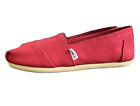 Toms Damenschuhe US Größe 7 klassisch rot Canvas flache Schuhe SAUBER SCHÖN!