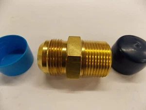 New Brass Flare Male Hose Fitting 16AN to 1" NPT Male K6 - Picture 1 of 3