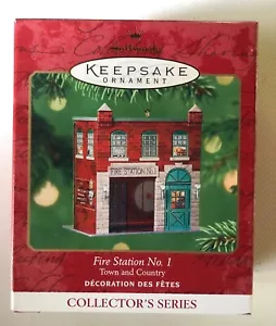 Hallmark 2001 Fire Station No. 1 Town and Country 3rd Series Keepsake Ornament - Picture 1 of 2