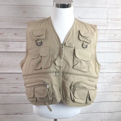 Chaleco de pesca Master Sportsman resistente para equipo al aire libre caqui XL Foto 1 de 4