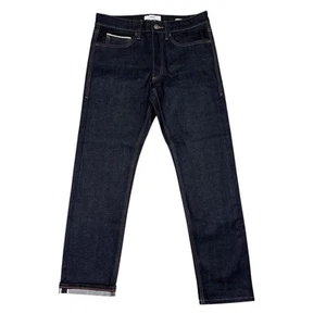 Marks & Spencer Japanese Selvedge Jeans Mens Size 30 x 29 Dark Wash Denim M&S - Picture 1 of 14