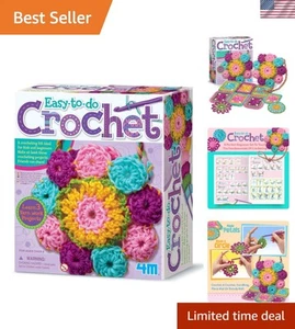 Fun and Educational Crochet Kit for Kids: Make Your Own Coaster, Handbag & More! - Picture 1 of 9