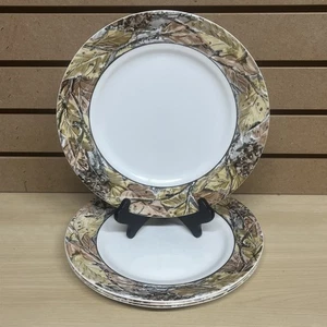 "Juego de 4 platos de cena de camuflaje Corelle Woodland Leaves EE. UU. 10 3/4""" - Imagen 1 de 9