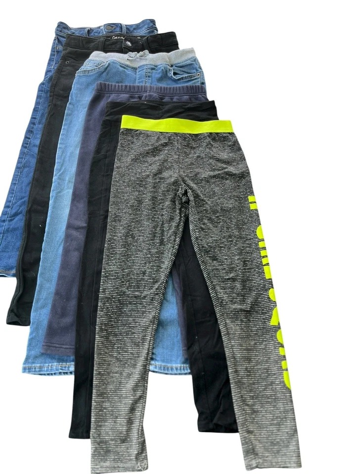Girls Lot Fall Winter Spring Jeans Leggings Bundle Set 6 Size L 10/12 Girlycore - Image 1 of 4