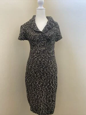 Alyx женщин размер маленький черный белый Marled свитер платье серый короткий вязаный натяжной - Изображение 1 из 2