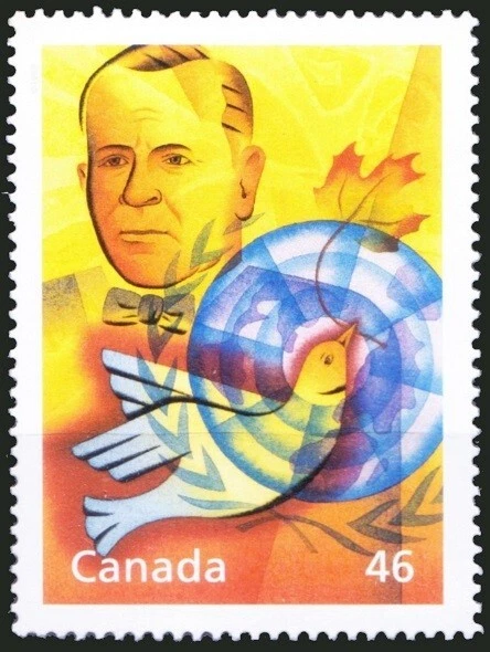 Canada 2000 MNH no gum, Lester Pearson, Nobel Peace, role in resolving Suez Cann - Image 1 of 1