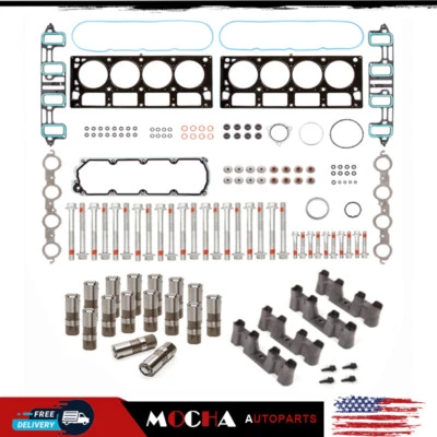 NON AFM Head Gasket Set Bolts Lifters Fit 07-16 Chevy GM LS 6.0L 6.2L — 第 1/4 张图片