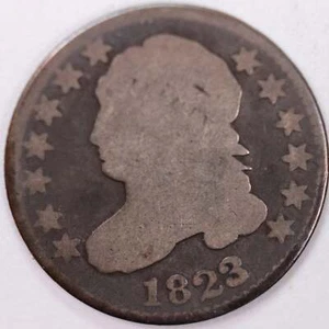 1823/2 Cap Bust Silver Dime, Very Good Circulated Coin, Store #d823.02 - Picture 1 of 2
