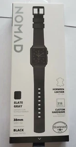 Apple Watch Nomad grigio ardesia in pelle 38 mm cinturino in pelle Horween serie 1, 2, 3 - Foto 1 di 3