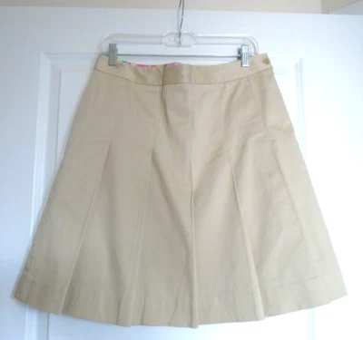Falda plisada Lilly Pulitzer beige diseño liso ¡totalmente forrada talla 8! Foto 1 de 4