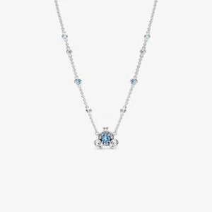 New Genuine Pandora x Disney Pumpkin Coach Collier Necklace 399198C01-45cm - Picture 1 of 6