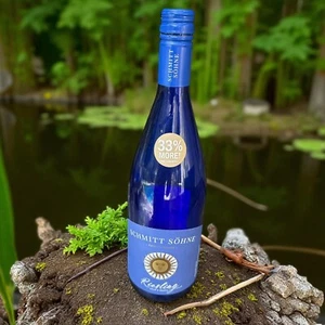 Cobalt Blue Glass Wine Bottle 997.5ml Screw Cap Crafting 12in Empty Upcycle Hock - Picture 1 of 11