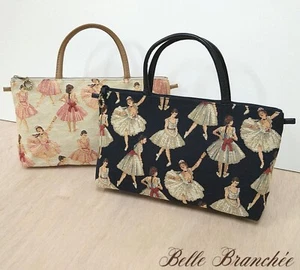 Belle Branchee Mini Bag, Ballerina Pattern, Made in Japan with Belgian Fabric - Picture 1 of 10