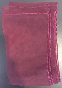 Bufanda rectangular sin marca tela transparente marrón con bordes dobladillos - Imagen 1 de 4
