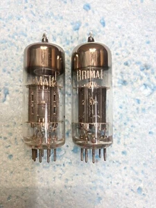 Brimar 12BH7 13D6 Black Plates O Getter, Tested NOS Matched Pair - Picture 1 of 7