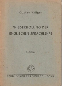 Wiederholung Der Englischen Sprachlehre, Gustav Kruger - 1940's Booklet - Picture 1 of 2