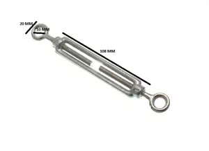 Spannschloss Sieb Zaun Draht Spanner Ösen BZP 6MM (Packung 6) - Bild 1 von 1