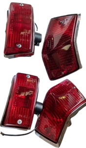 ukscooters VESPA VERCHROMT 4 BLINKER ROTE LINSE HINTEN VORNE PX LML T5 ORANGE GLÜHBIRNE - Bild 1 von 3
