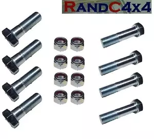 PB4.4 Land Rover Defender Discovery 1 & 2 Rear Prop Shaft Nut & Bolt Kit x8 - Picture 1 of 1