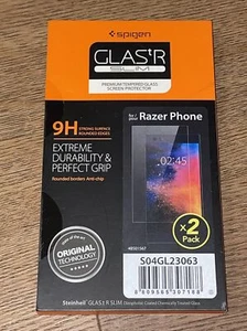 Spigen New 2 pack Premium Tempered Glass For Razer Cell Phone. B113 - Picture 1 of 2