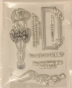 Ladies / Girls & Birthdays & Commentary Silicone 6 Stamp Set 10cm x 14.5cm New - Bild 1 von 5