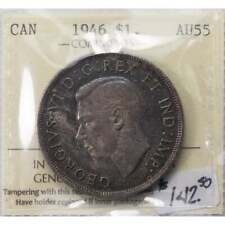 Canada 1946 $1 Silver Dollar Coin - ICCS AU-55