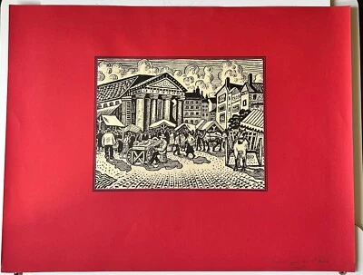 CALVADOS (14) - "La place Sainte Catherine en 1922, jour de marché (HONFLEUR)". - Photo 1/3