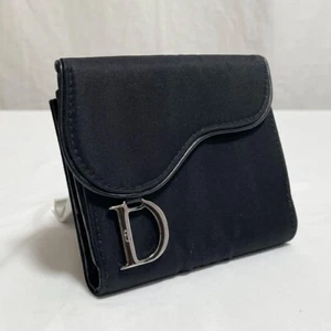 Christian Dior Trifold Leder Geldbörse Damen Lotus Wallet Saddle Black - Bild 1 von 13