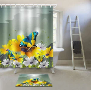Cloudy Gray Waterproof Bathroom Polyester Shower Curtain Liner Water Resistant - Bild 1 von 8