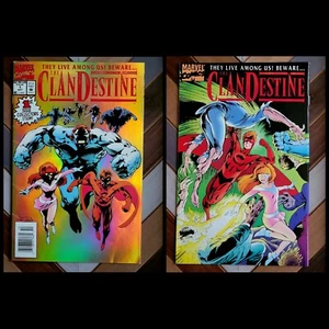 ClanDestine #1-2 Set of 2 (Marvel 1994) FOIL, feat 1st app Albert & Adam Destine - Picture 1 of 8