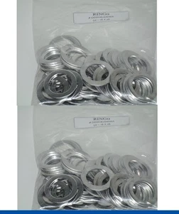 LOT 100 Aluminum Oil Drain Plug Gasket ID:18MM OD:26MM  18-26MM ODW1826MMA - Picture 1 of 3