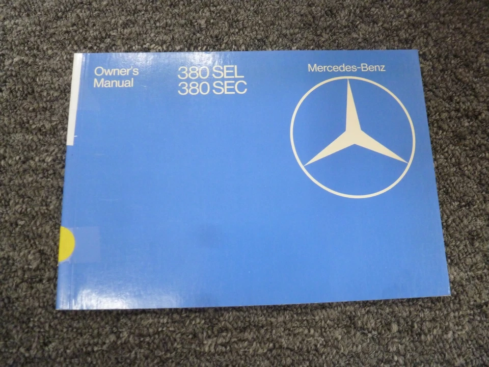 1982 Mercedes Benz 380SEL Sedan & 380SEC Coupe Owner Operator Manual   Foto 1 de 1