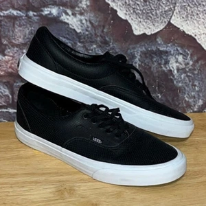 VANS Classic Perforated Leather Men's Black Skate Sneakers Shoes Size 10 #721494 - Picture 1 of 11