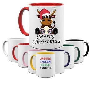 TAZA DE FOTOS IMPRESA CERÁMICA FELIZ NAVIDAD RENO TAZA REGALO - Imagen 1 de 8