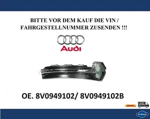 Luz intermitente original intermitente intermitente espejo derecho 8V0949102 para Audi A3 12- - Imagen 1 de 3
