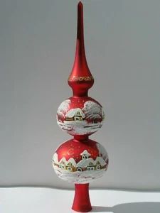Große Weihnachtsbaumspitze - Christbaumspitze aus Glas. handbemalt. 35 cm. Groß. - Bild 1 von 21