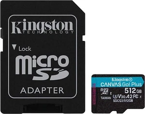 Micro SD Kingston SDCG3 Scheda di Memoria 64 128 256 512 GB 1TB Canvas Go Plus - Foto 1 di 8