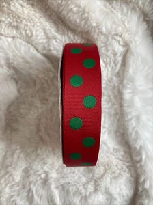 The Jay Company Jacquard Ribbon 5 1” Rolls 90 yds polka dots new and used - Picture 1 of 19