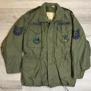 Vintage 1970s OG 107 Small U.S. Air Force Heavy Military Flight Jacket W/ Patch - Picture 1 of 9